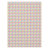 Kleurrijk Houndstooth Patroon Wit  Tafelkleed (Voorkant)