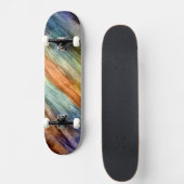  kleurrijk hout Abstract art 3 Skateboard (Voorkant)