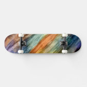  kleurrijk hout Abstract art 3 Skateboard (Horizontaal)