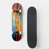 kleurrijk hout Abstract art. 4 Skateboard (Voorkant)