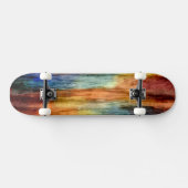 kleurrijk hout Abstract art. 4 Skateboard (Horizontaal)