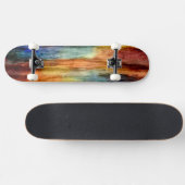 kleurrijk hout Abstract art. 4 Skateboard (Horizontaal)