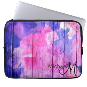 Kleurrijk Hout Vintage #9 Laptop Sleeve