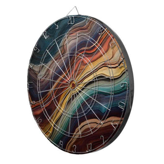 Kleurrijk houten dartboard dartbord (Voorkant Rechts)