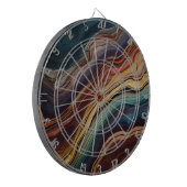 Kleurrijk houten dartboard dartbord (Voorkant Links)