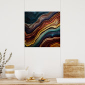 Kleurrijk Houten Kunst Poster (Keuken)