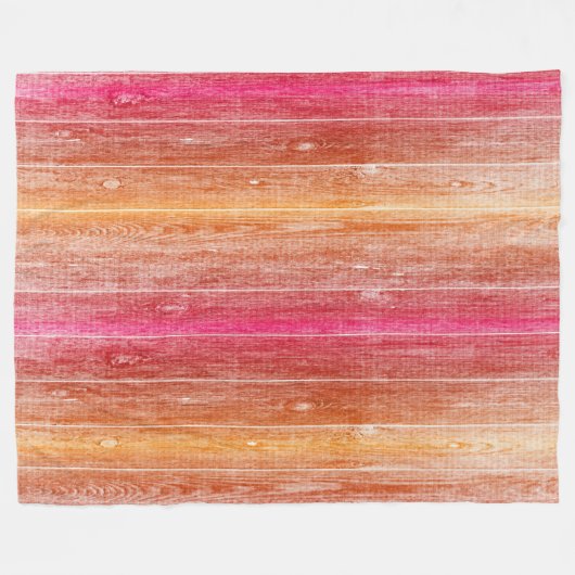 kleurrijk houten wand fleece deken (Voorkant (Horizontaal))