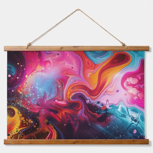 Kleurrijk Houten wandtapijt hanger  Hangend Wandkleed (Voorkant)