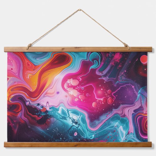 Kleurrijk Houten wandtapijt hanger  Hangend Wandkleed (Voorkant 2)