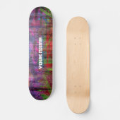 Kleurrijk houtnerf #2 skateboard (Voorkant)