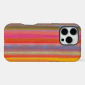 Kleurrijk Houtskool Boho Strepen iPhone Hoesje (Achterkant horizontaal)