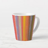 Kleurrijk Houtskool Boho Strepen Latte Mok (Rechterhoek)