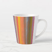 Kleurrijk Houtskool Boho Strepen Latte Mok (Rechts)