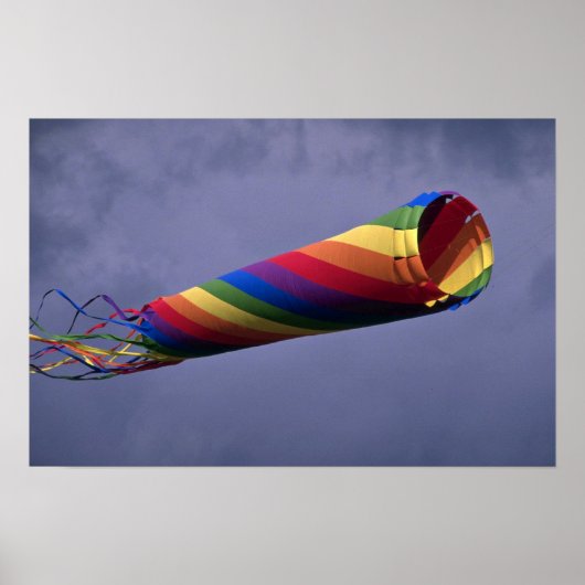 Kleurrijk Huge en kleurrijke windsok Poster (Voorkant)