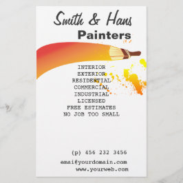 Kleurrijk Huis Schilder Kunstenaar Flyer
