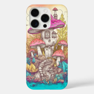 Kleurrijk Huis van Paddenstoelen Kunst iPhone 16 Pro Hoesje