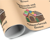Kleurrijk Huis van Peperkoek Cadeaupapier (Rol Hoek)