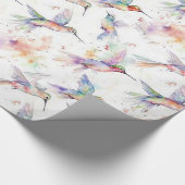 Kleurrijk Hummingbird Wrapping Papier (Hoek)
