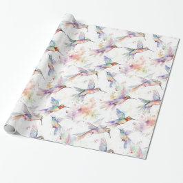 Kleurrijk Hummingbird Wrapping Papier