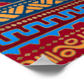 Kleurrijk Hunab Ku Mayan-symbool #3 Poster (Hoek)