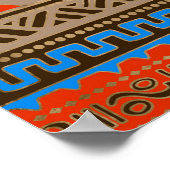 Kleurrijk Hunab Ku Mayan-symbool #4 Poster (Hoek)