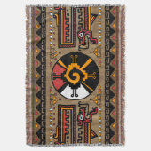 Kleurrijk Hunab Ku Mayan-symbool #5 Deken (Voorkant Verticaal)