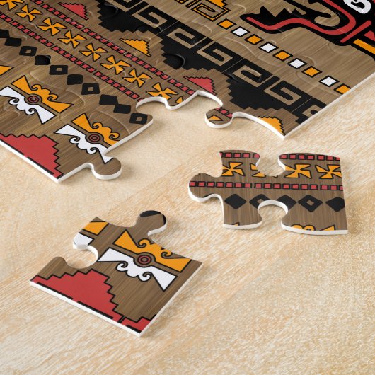 Kleurrijk Hunab Ku Mayan-symbool #5 Legpuzzel (Zijkant)