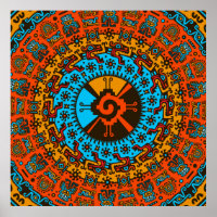 Kleurrijk Hunab Ku Mayan-symbool #7