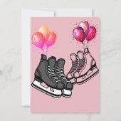 Kleurrijk Ice Hockey Verjaardag Thema Kaart (Achterkant)