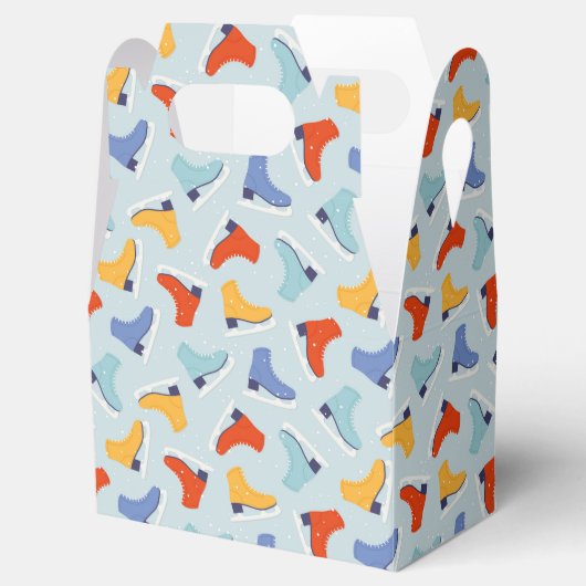 Kleurrijk Ice Schaats Winterpatroon Bedankdoosjes (Geopend)