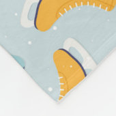 Kleurrijk Ice Schaats Winterpatroon Fleece Deken (Hoek)