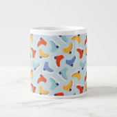 Kleurrijk Ice Schaats Winterpatroon Grote Koffiekop (Voorkant)