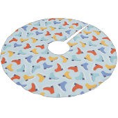 Kleurrijk Ice Schaats Winterpatroon Kerstboom Rok (Gekanteld)