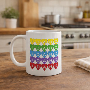 Kleurrijk Idaho Hart Patroon Koffiemok