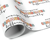 Kleurrijk Iedereen communiceert anders Cadeaupapier (Rol Hoek)