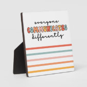 Kleurrijk Iedereen communiceert anders Fotoplaat (Voorkant)