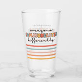 Kleurrijk Iedereen communiceert anders Glas (Achterkant)