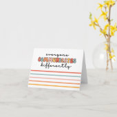 Kleurrijk Iedereen communiceert anders Kaart (Gele Bloem)