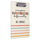 Kleurrijk Iedereen communiceert anders Klembord (Rechts)