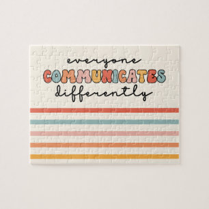 Kleurrijk Iedereen communiceert anders Legpuzzel