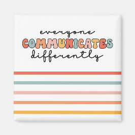 Kleurrijk Iedereen communiceert anders Magneet