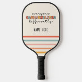 Kleurrijk Iedereen communiceert anders Pickleball Paddle (Voorkant)