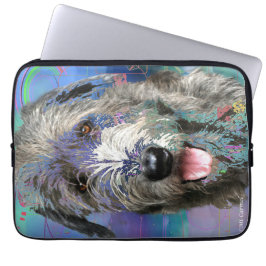 Kleurrijk Iers Wolfhound kunstwerk Laptop Sleeve