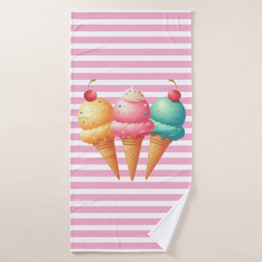 kleurrijk ijs badhanddoek (Badhanddoek)