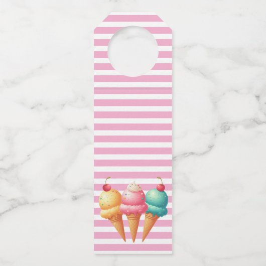 kleurrijk ijs flessenhanger (Voorkant)