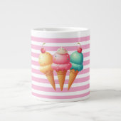 kleurrijk ijs grote koffiekop (Voorkant)