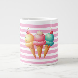 kleurrijk ijs grote koffiekop