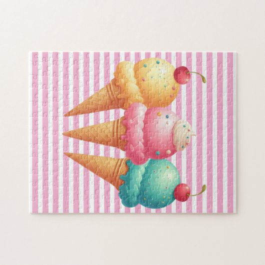 kleurrijk ijs legpuzzel (Horizontaal)