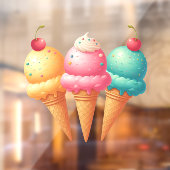 kleurrijk ijs raamsticker (Vel 2)