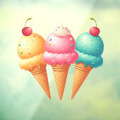 kleurrijk ijs raamsticker (Vel 3)